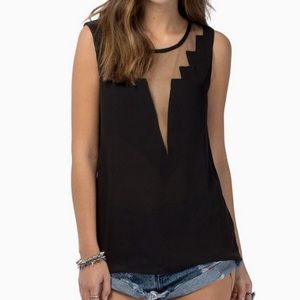 TOBI Black Geometric Top